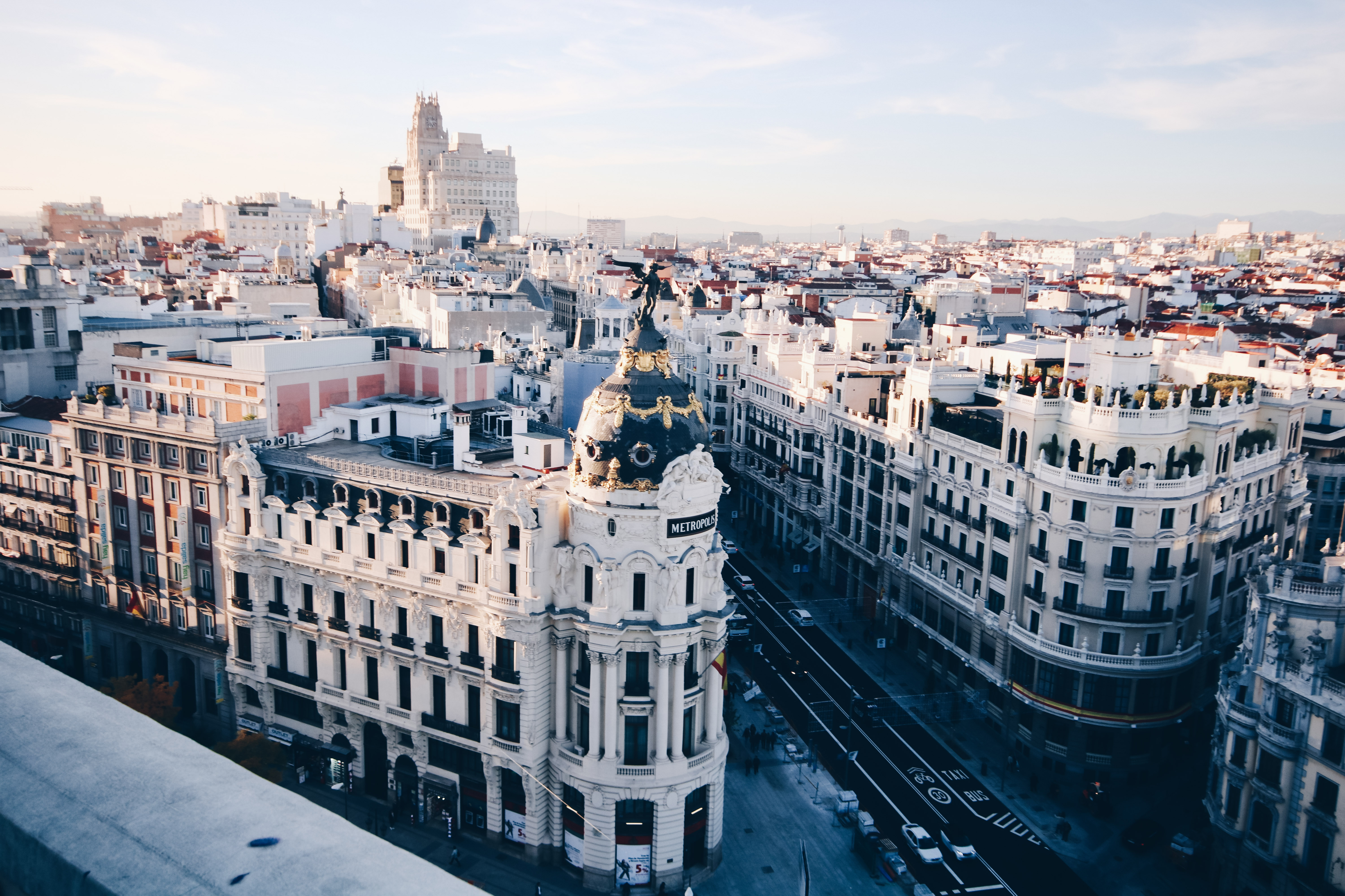 View of central Madrid from above