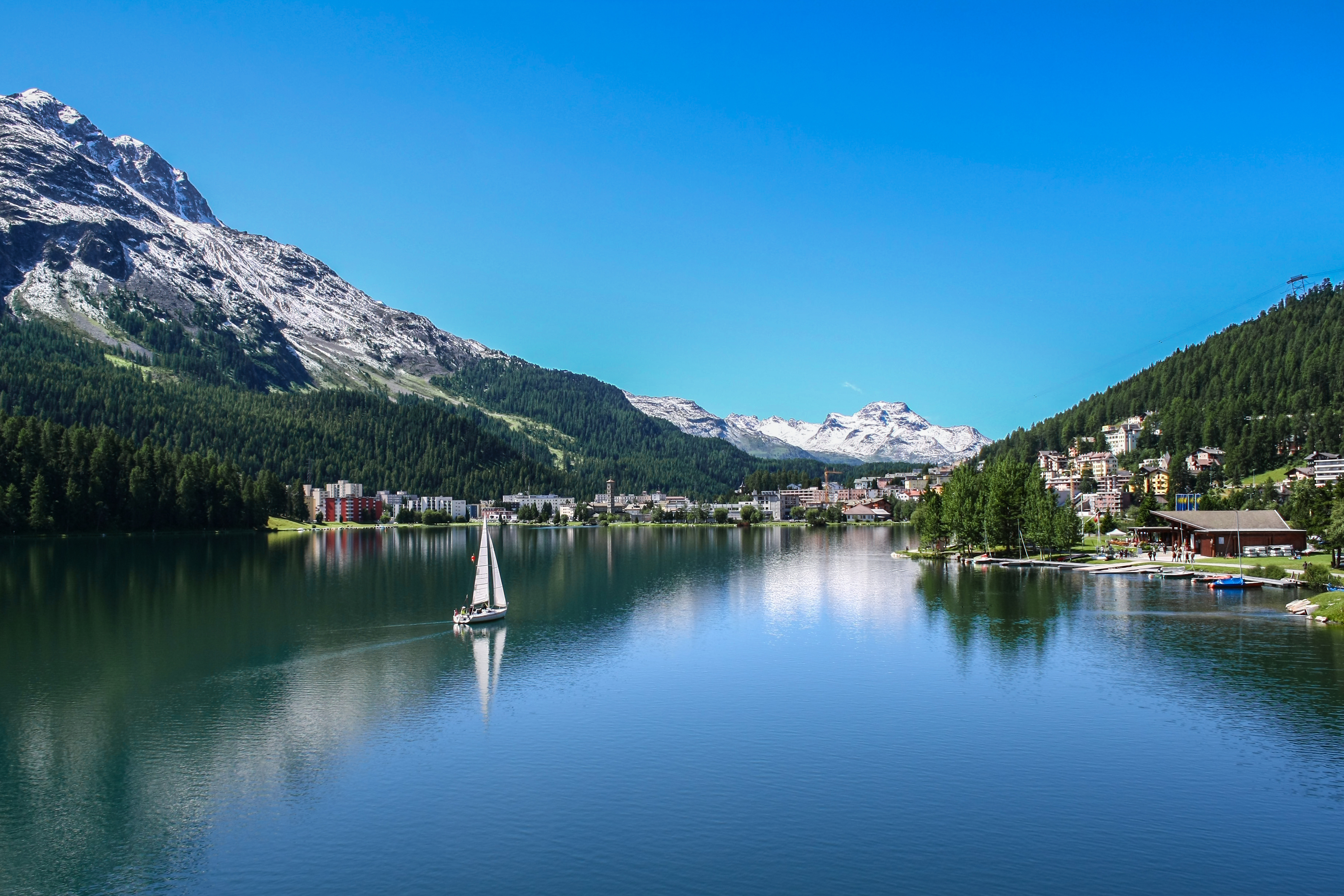 View of a lake in Switzerland