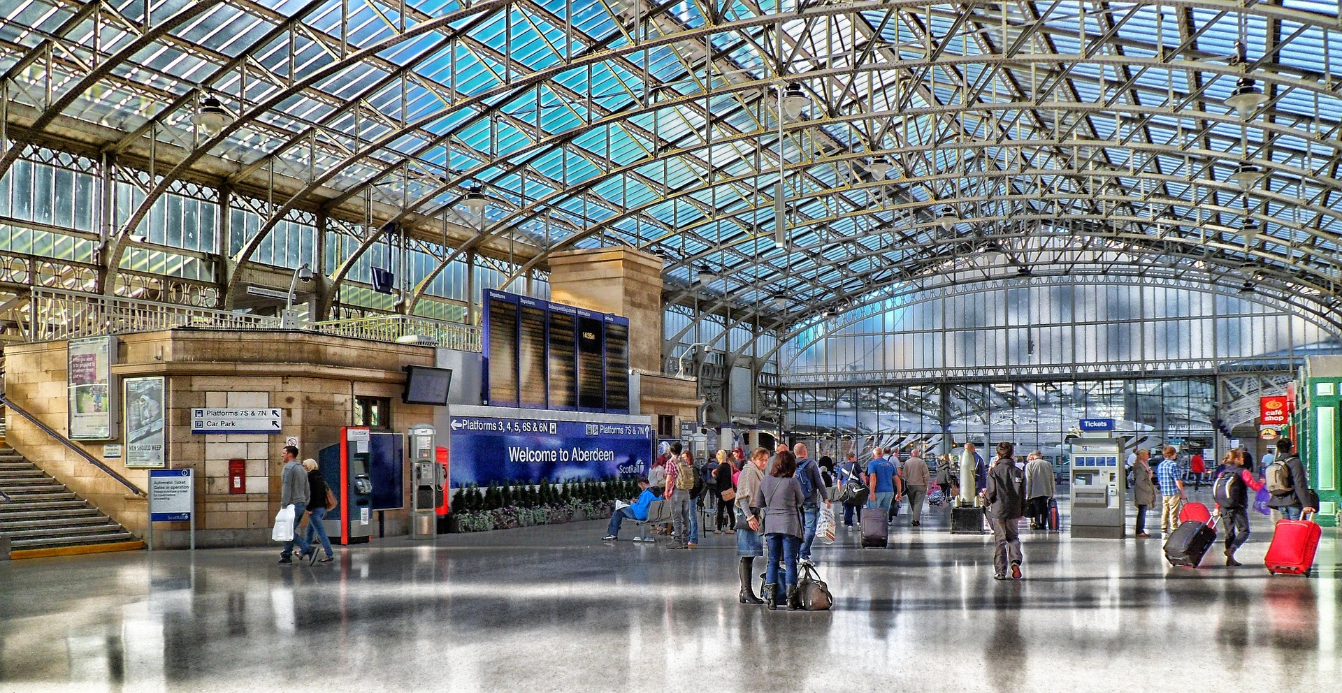 Train station in Aberdeen, Scotland