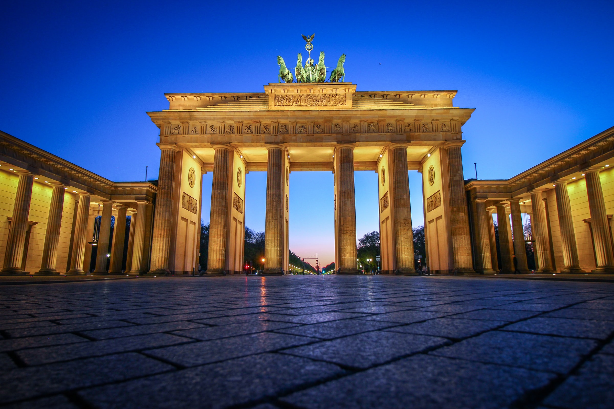 Das weltberuhmte Brandenburger Tor in Berlin