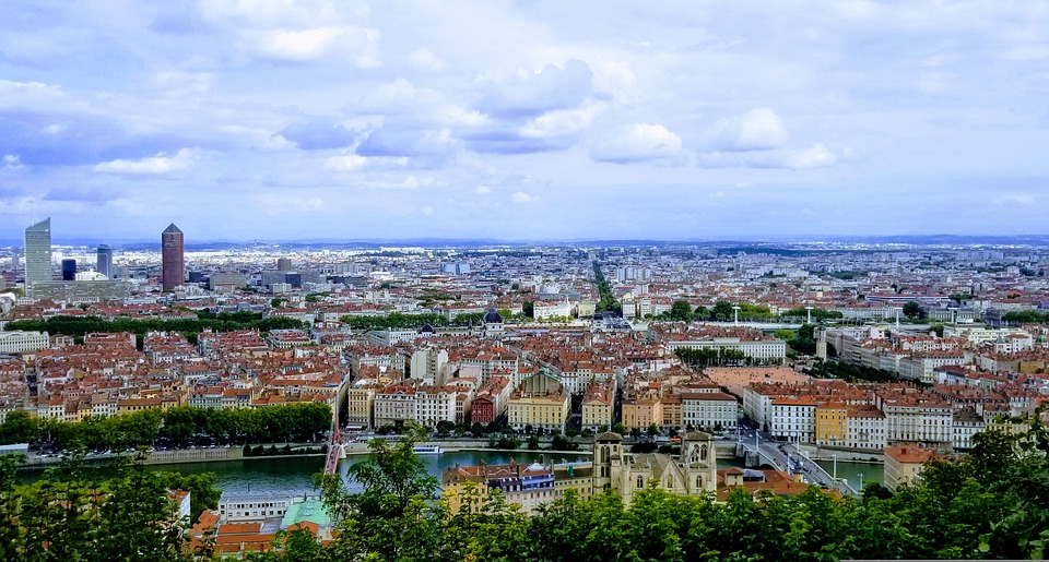 Vue aerienne de Lyon