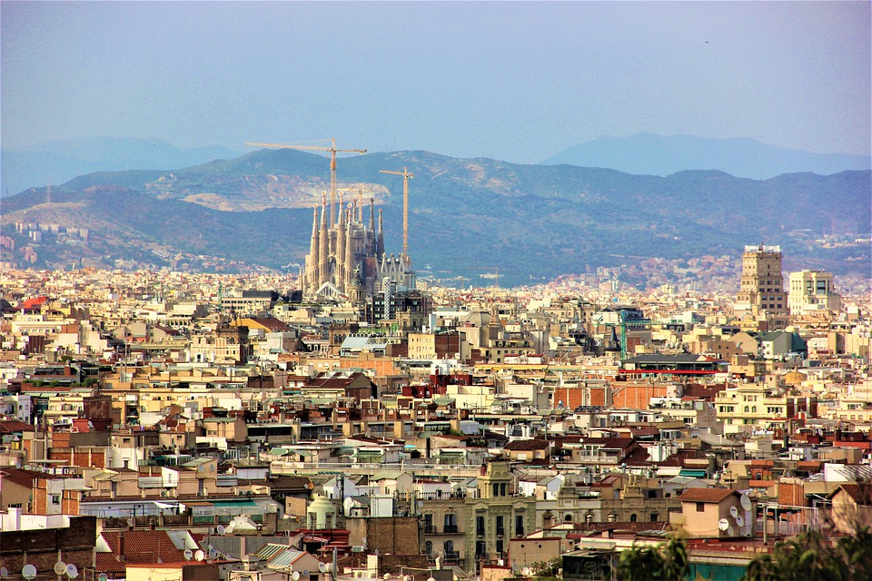 Vue aerienne de Barcelone