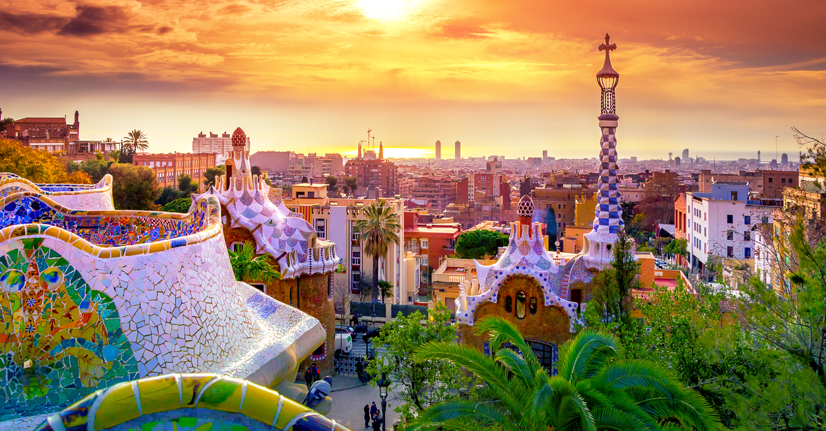 Barcellona: Park Guell in Spagna.