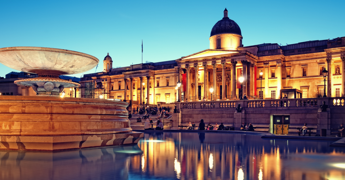 London: National Gallery at Trafalgar Square.