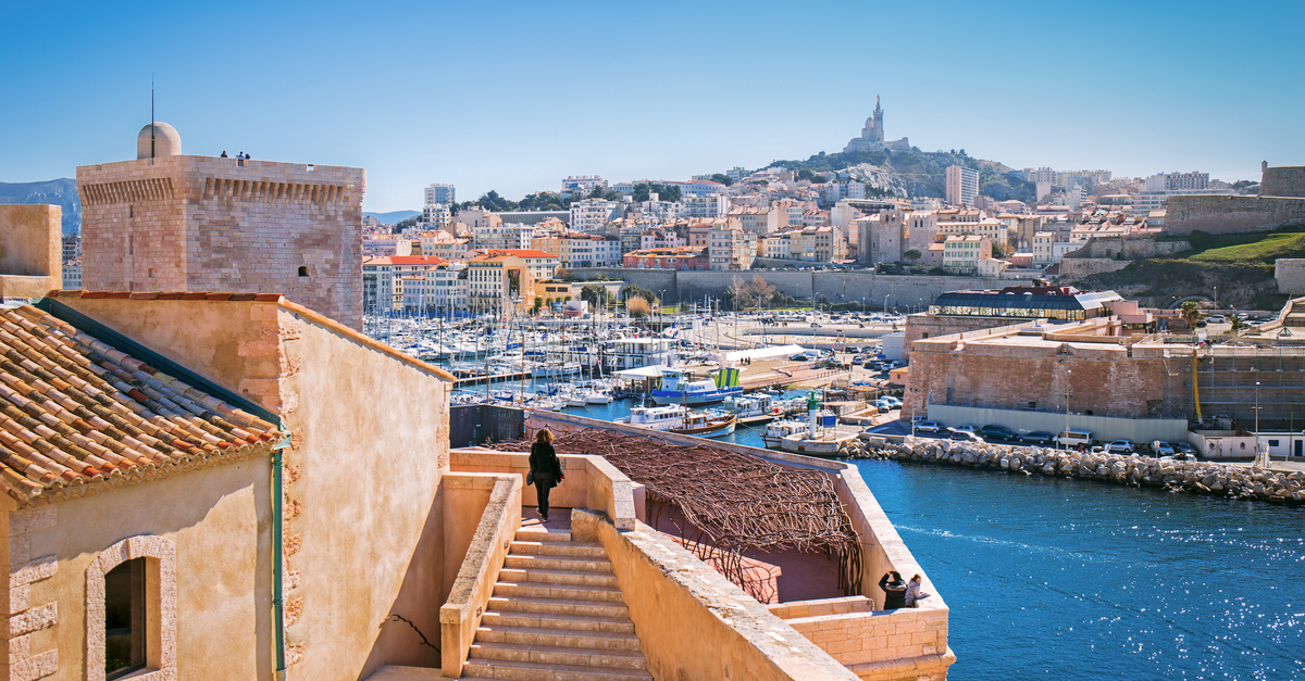 Marseille: View of the Fort Saint Jean le Mucem.