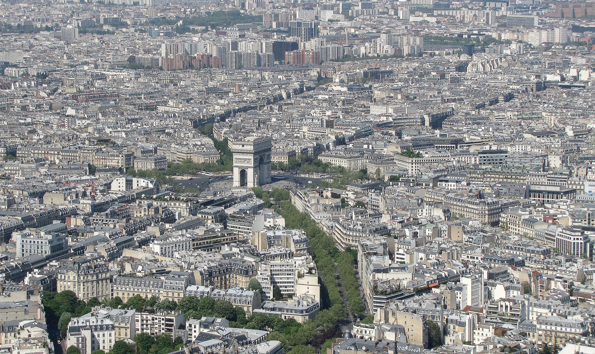 Vol Londres - Paris : Paris vu du ciel