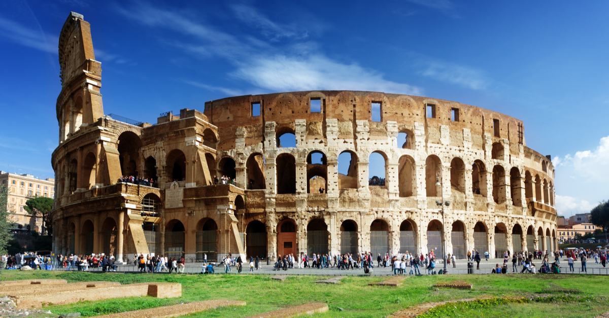 Il Colosseo di Roma.
