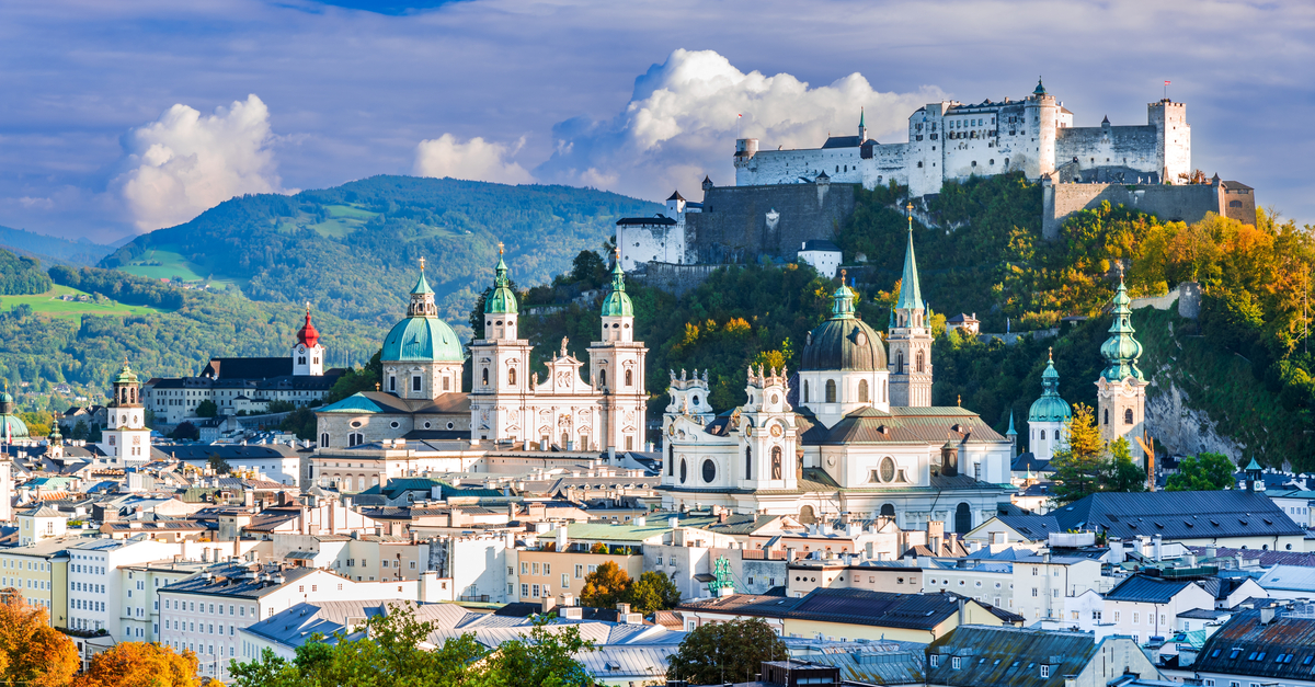 Salzburg: Beautiful view of the skyline of the city.