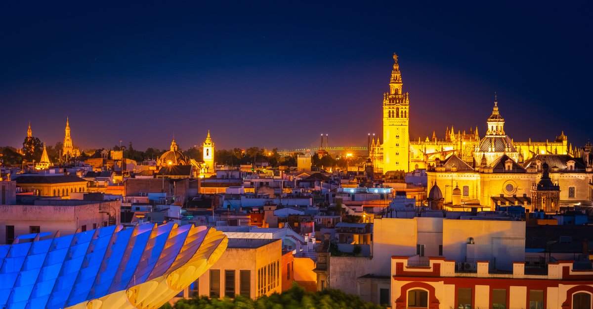 Seville: city skyline of the Old Quarter.