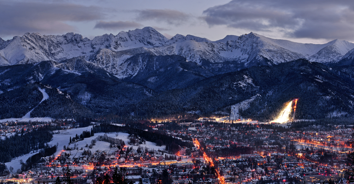 Zakopane: panoramic view of the city.