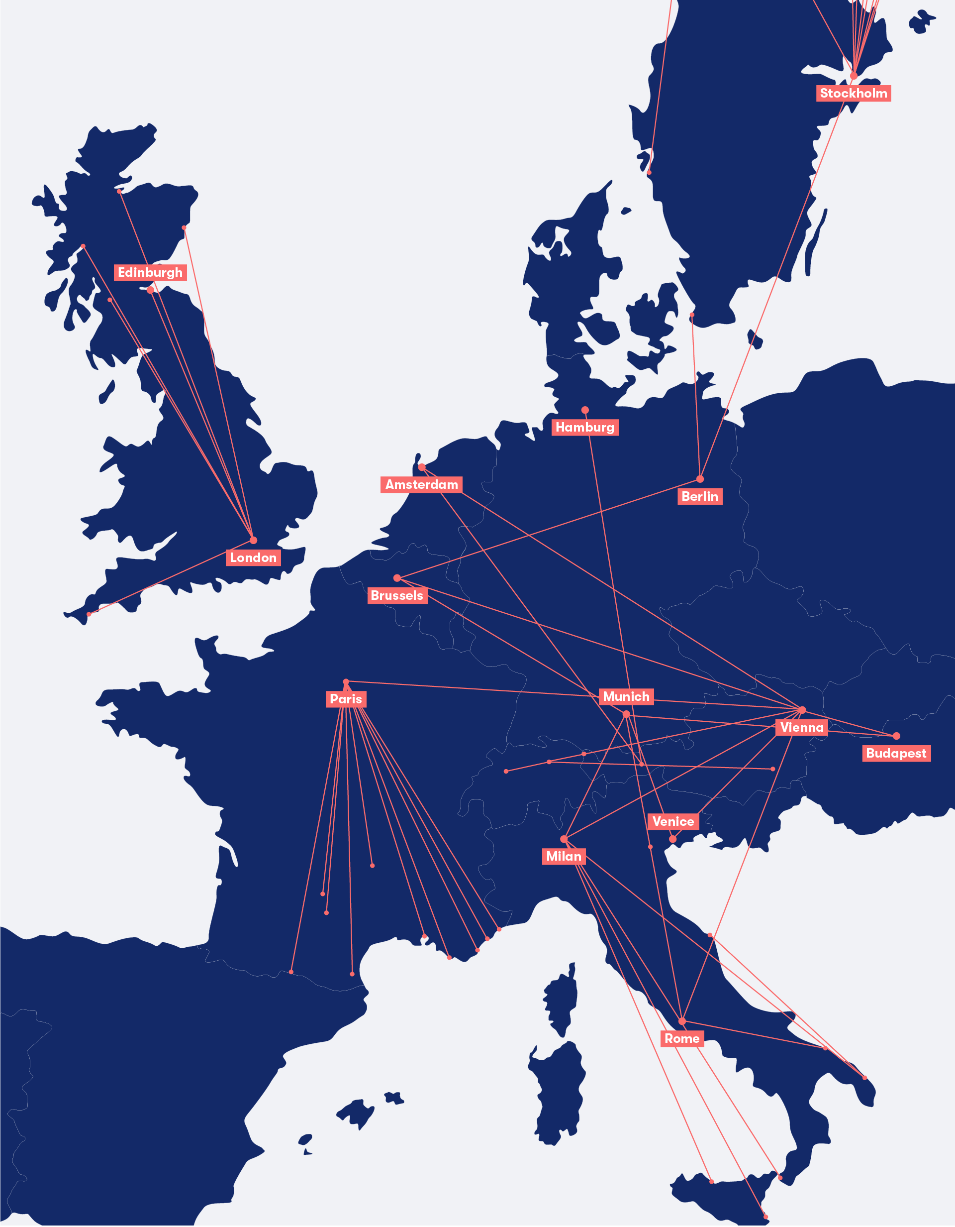 European Night Trains Map 