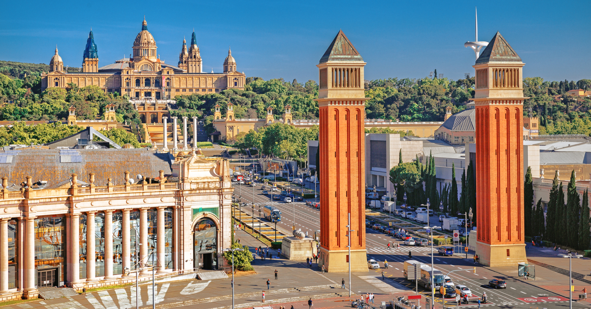 Plaza España square in Barcelona.