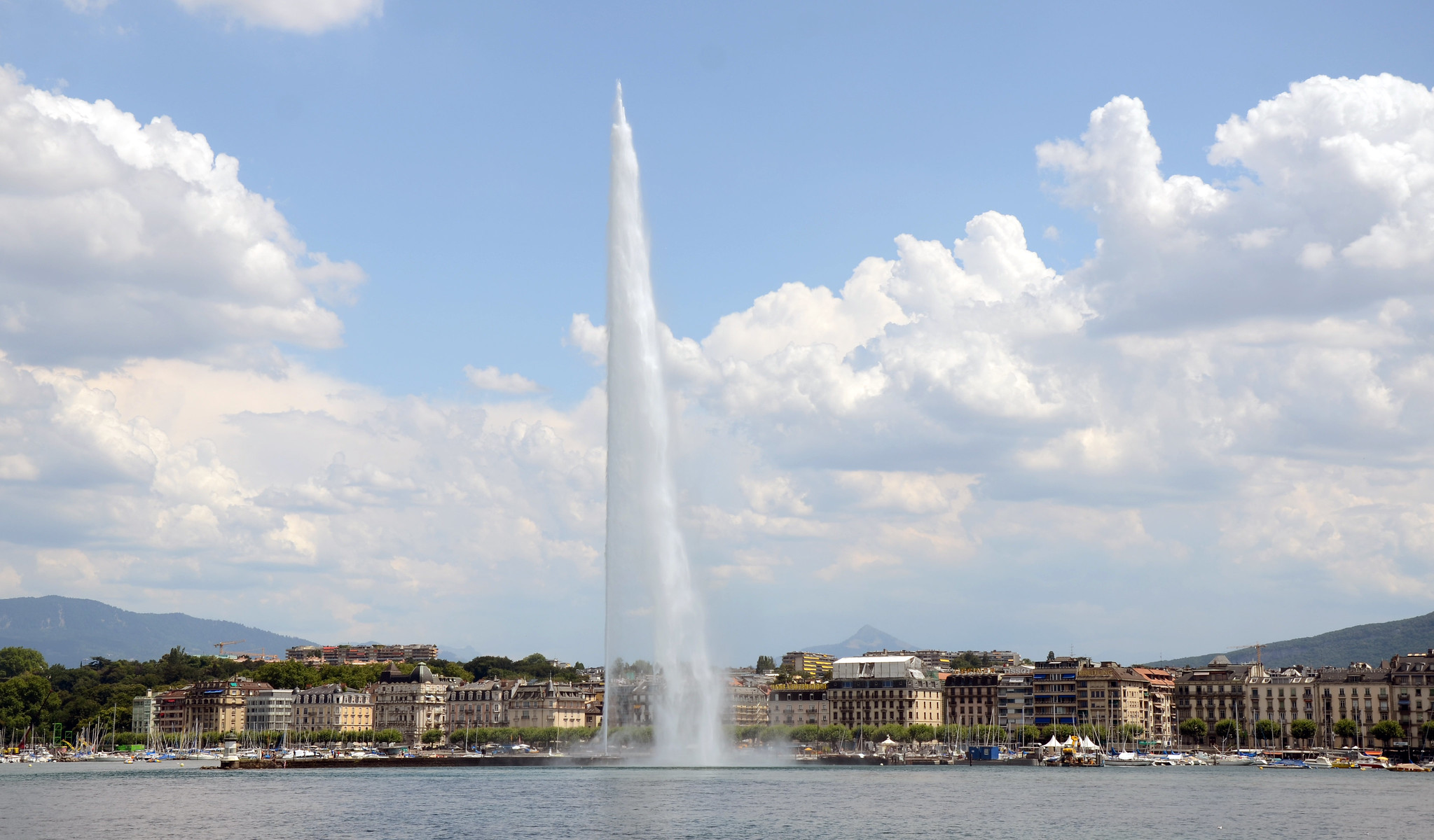 Lyon-Geneve : jet d’eau du Lac Leman