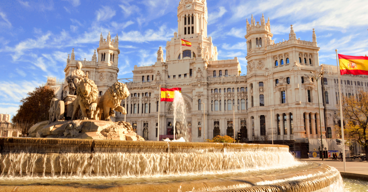 Cibeles fountain in Madrid.