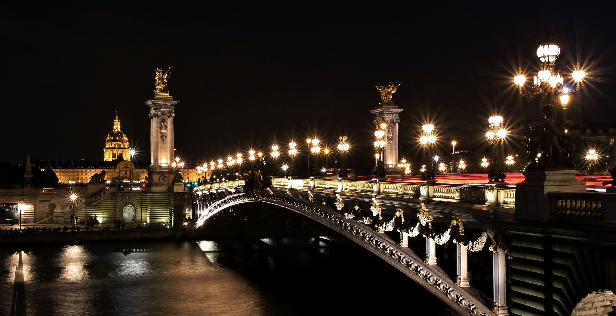 Amsterdam-Paris en TGV: le pont Alexandre III de nuit