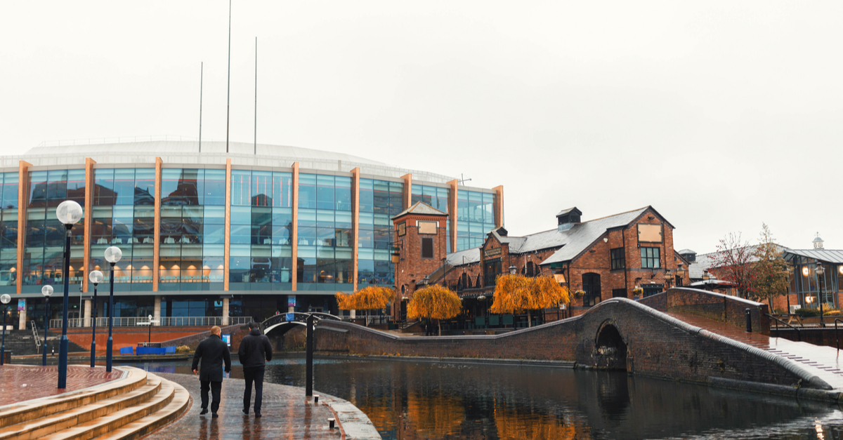 Centre-ville de Birmingham, bâtiments modernes.