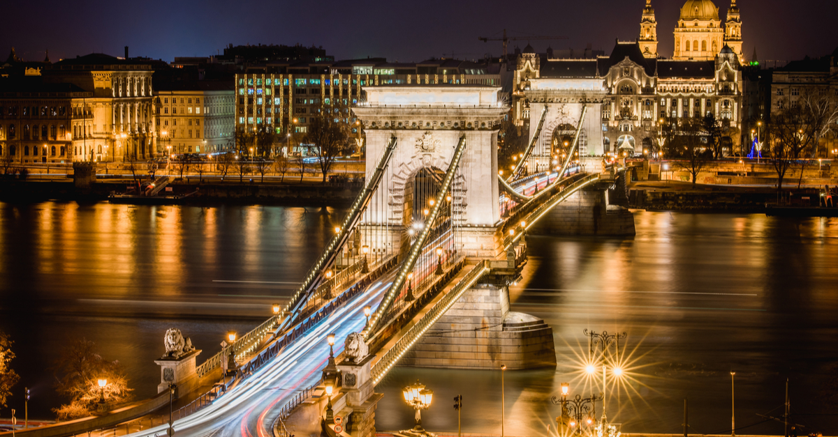 Budapest illuminée la nuit.