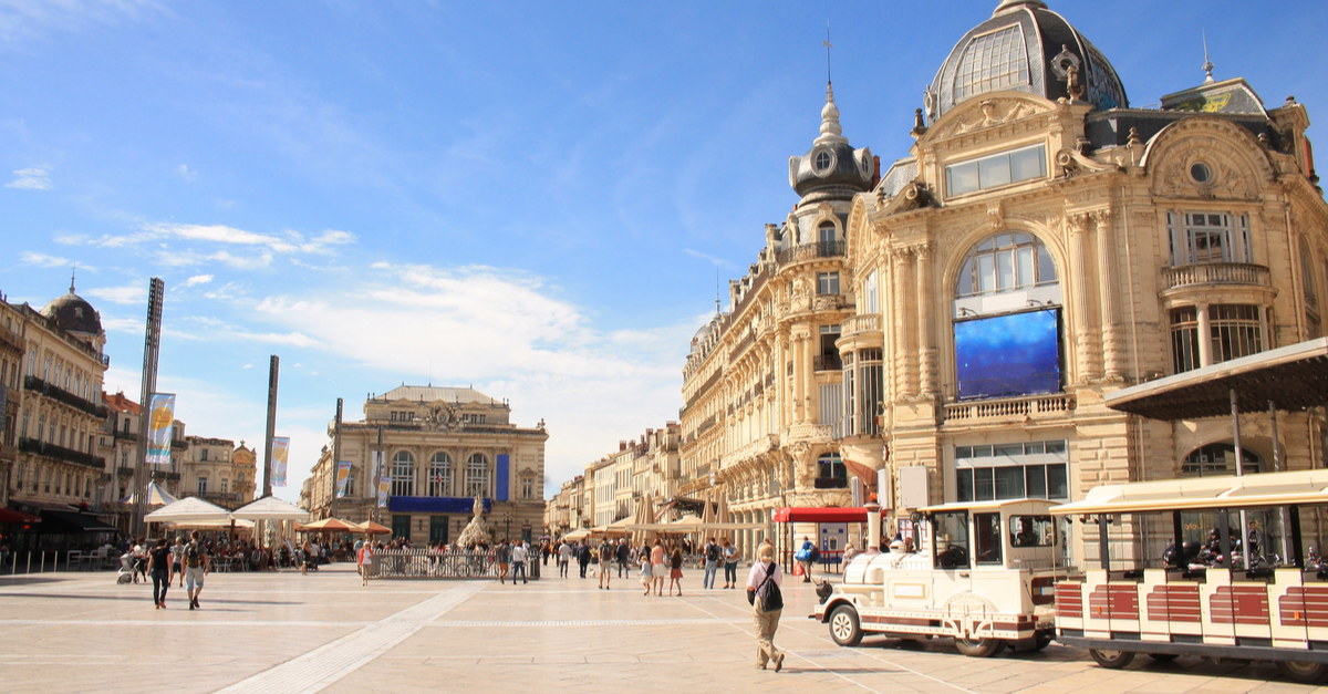 Place principale de Montpellier.