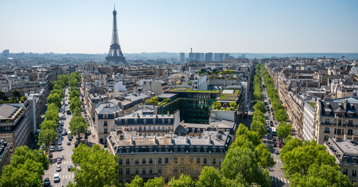 Überblick über die Stadt Paris.