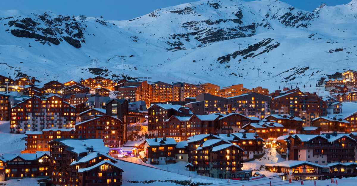 Escena nevada de Moutiers.